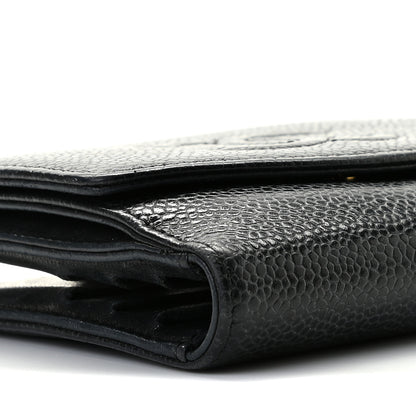 Chanel Caviar Timeless CC Compact French Wallet Black 5 of 13