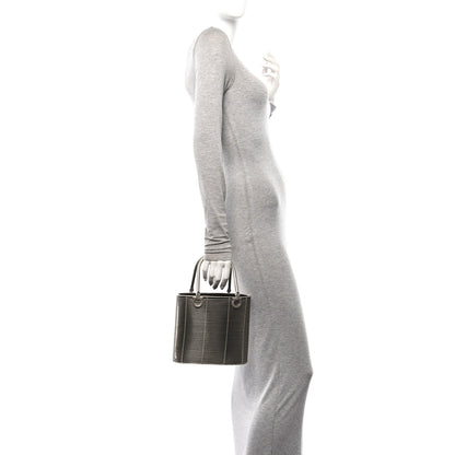 Salvatore Ferragamo Metal Cage Gancini Bucket Bag Silver 2 of 9