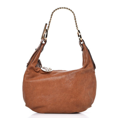 Fendi Lambskin Small Chef Chain Hobo Brown 1 of 11