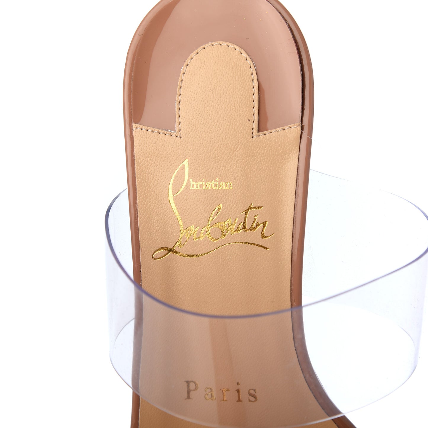 Patent PVC Just Nothing 85 Slide Sandals 35 Nude