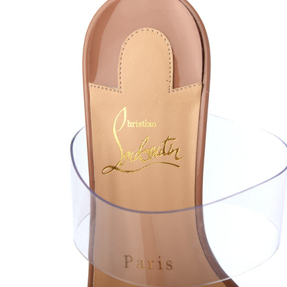 Christian Louboutin Patent PVC Just Nothing 85 Slide Sandals 35 Nude 6 of 13