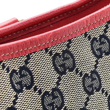 Gucci Monogram D Ring Abbey Pochette Navy Red 12 of 12