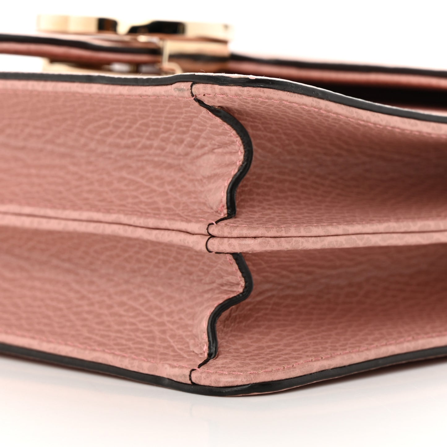 Dollar Calfskin Small Interlocking G Shoulder Bag Soft Pink