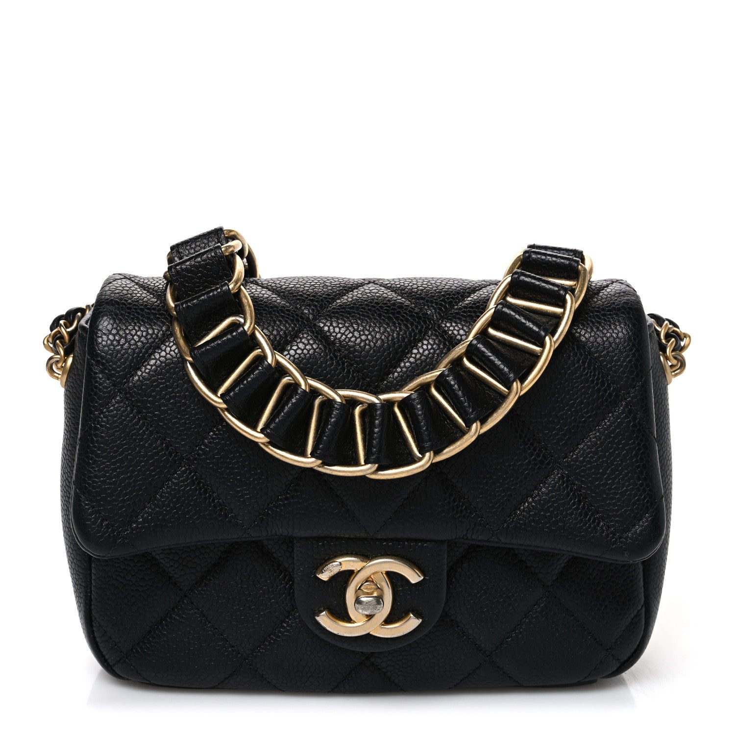 Chanel Caviar Quilted Mini Chain Soul Flap Black 1 of 10