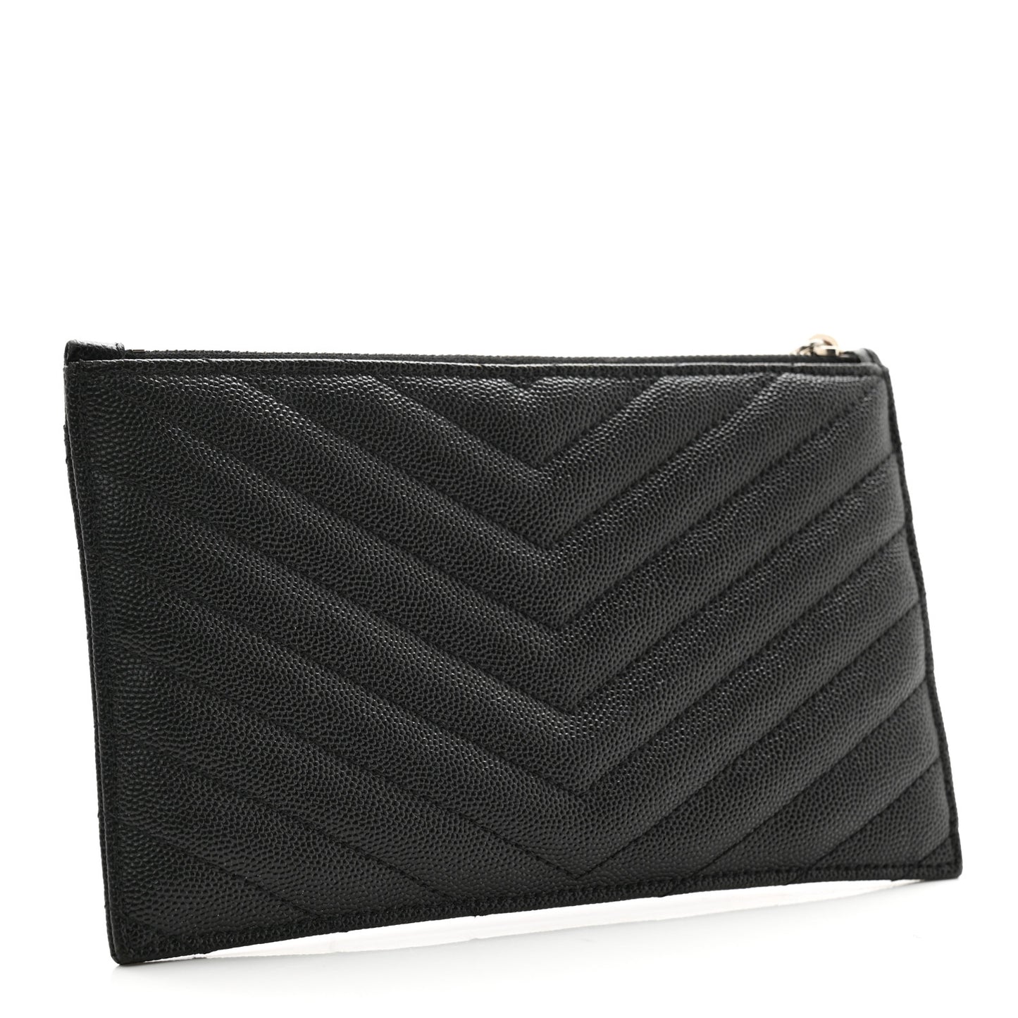 Grain De Poudre Chevron Monogram Bill Pouch Black