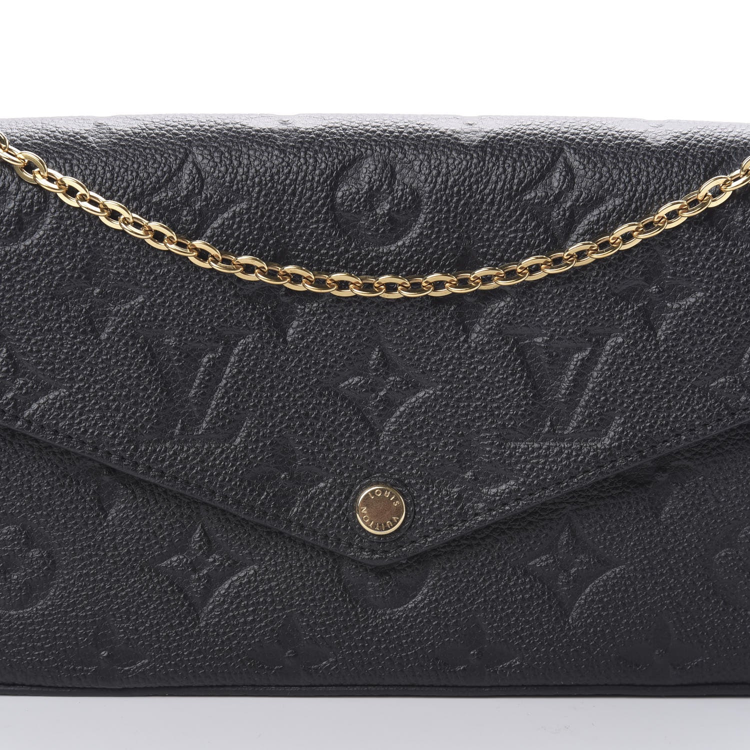 Louis Vuitton Empreinte Pochette Felicie Chain Wallet Black 10 of 15