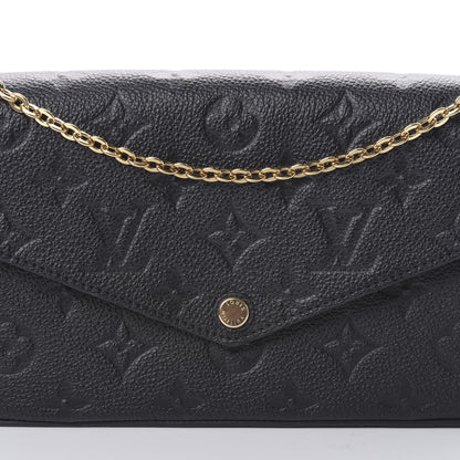 Louis Vuitton Empreinte Pochette Felicie Chain Wallet Black 10 of 15