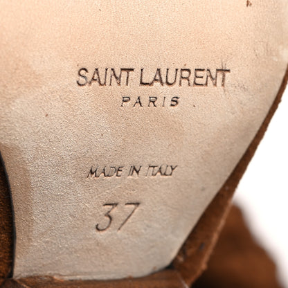 Saint Laurent Suede Twine Soho Niki 105 Thigh High Boots 37 Light Land 6 of 6