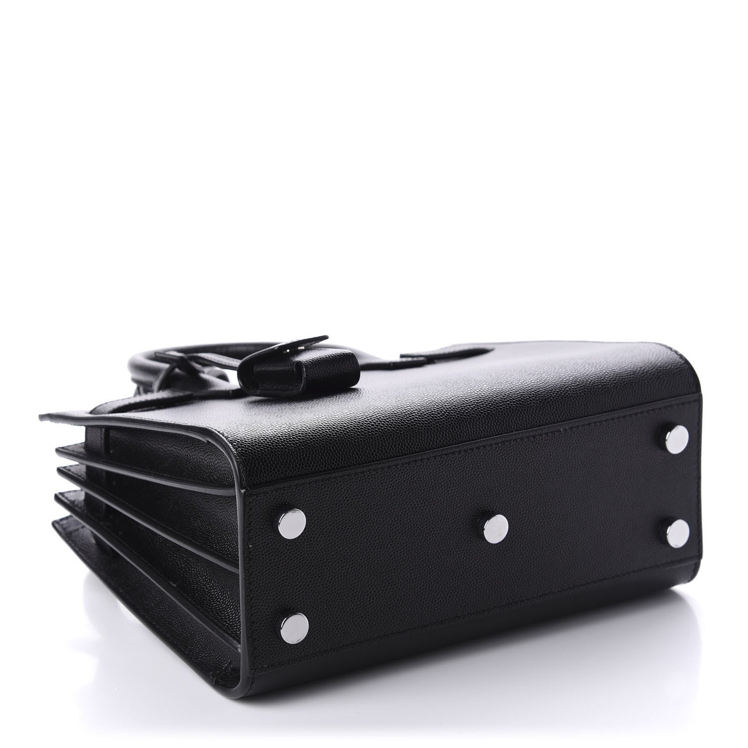 Saint Laurent Grained Calfskin Nano Sac De Jour Black 4 of 10