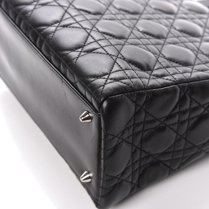 Christian Dior Lambskin Cannage Medium Lady Dior Black 12 of 13