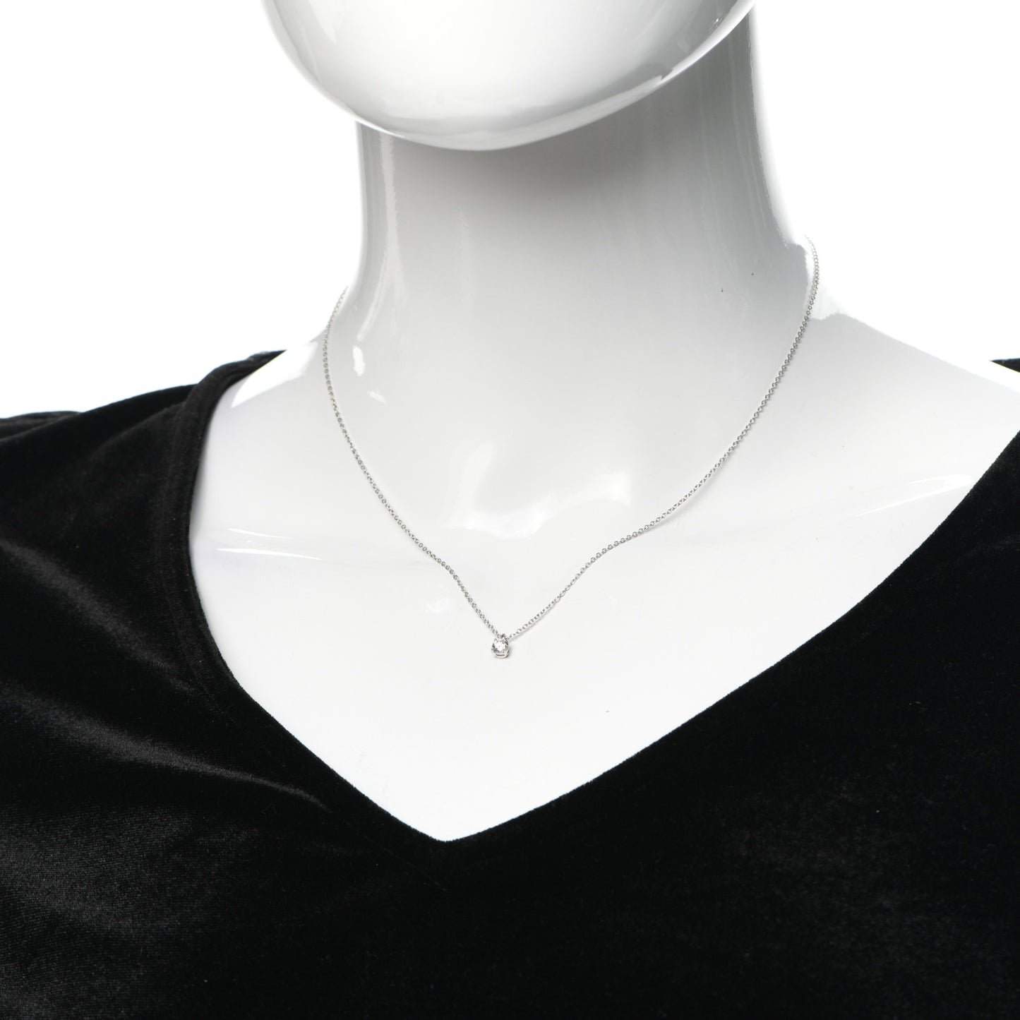 Platinum Diamond .20ct Solitaire Pendant Necklace
