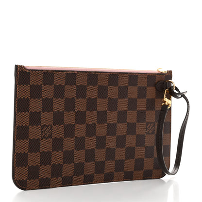 Louis Vuitton LOUIS VUITTON Damier Ebene Neverfull MM GM Pochette Rose Ballerine 3 of 6