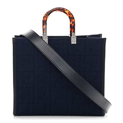 Fendi Technical Fabric Plexiglass FF Medium Fendi Sunshine Shopper Tote Marino 1 of 11