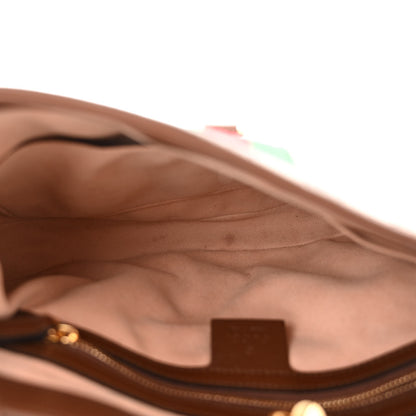 Gucci GG Supreme Monogram Azalea Calfskin Web Small Jackie 1961 Hobo Beige Ebony Brown Sugar 5 of 12