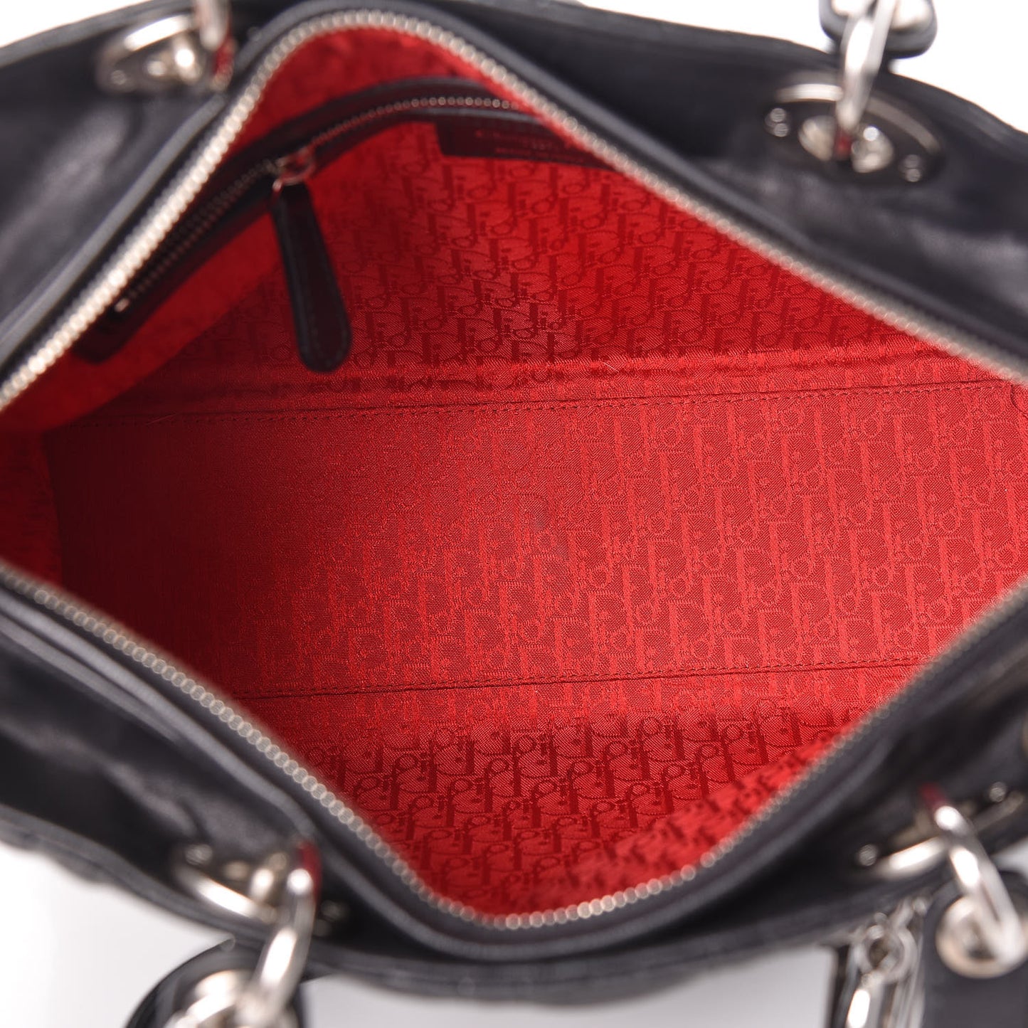 Lambskin Cannage Large Lady Dior Black