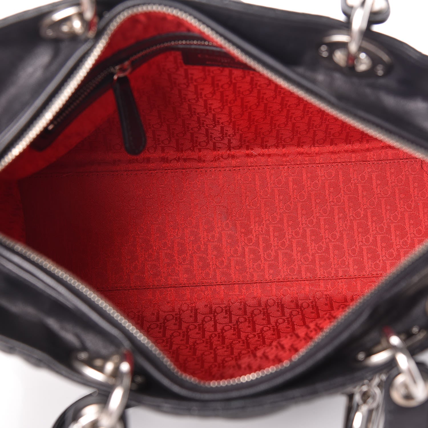 Christian Dior Lambskin Cannage Large Lady Dior Black 5 of 11