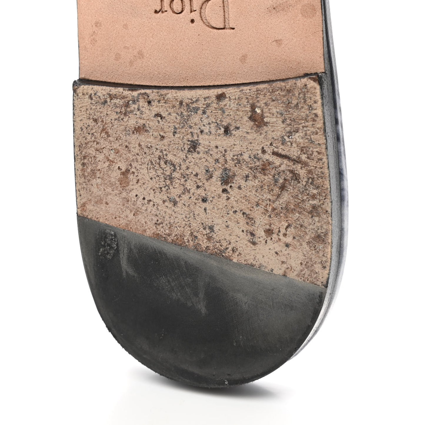 Canvas Tie and Dior Embroidered Dway Flat Slide Sandals 41 Denim