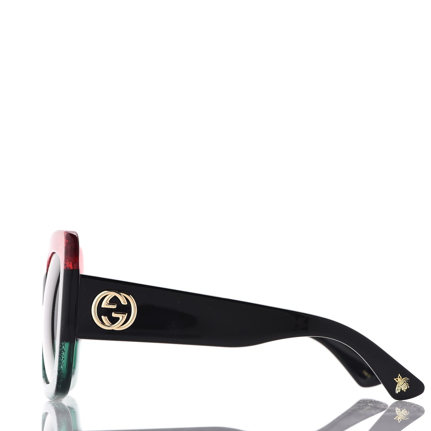 Square Frame GG0083S Sunglasses Glitter Red Black Green