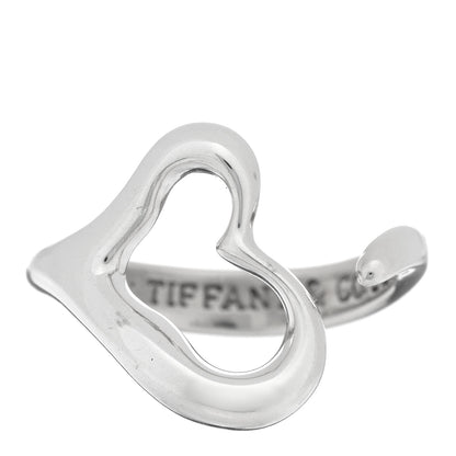 Tiffany Sterling Silver Elsa Peretti Open Heart Ring 47 4 1 of 4