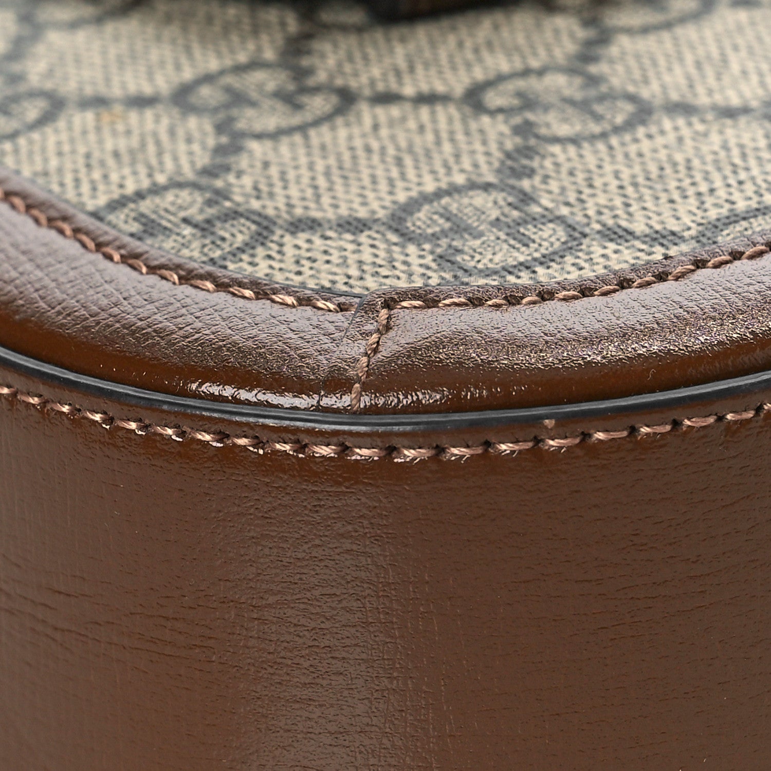 Gucci GG Supreme Monogram Web Mini Horsebit 1955 Shoulder Bag Beige Brown Sugar 11 of 11