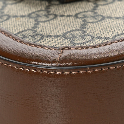 Gucci GG Supreme Monogram Web Mini Horsebit 1955 Shoulder Bag Beige Brown Sugar 11 of 11