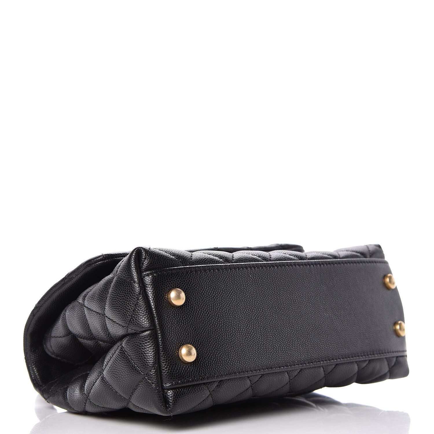 Chanel Caviar Lizard Embossed Quilted Mini Coco Handle Flap Black 5 of 10