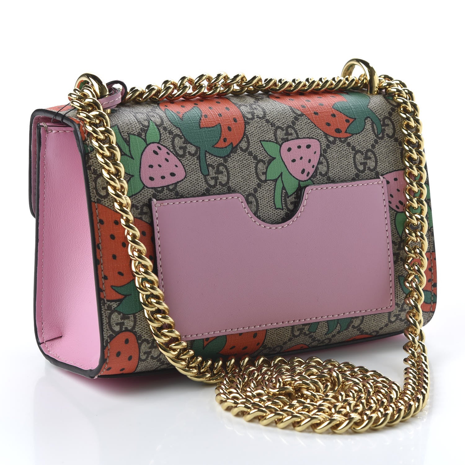 Gucci GG Supreme Monogram Strawberry Small Padlock Shoulder Bag 3 of 10