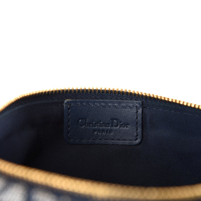 Christian Dior Monogram Mini Saddle Pochette Navy 8 of 10