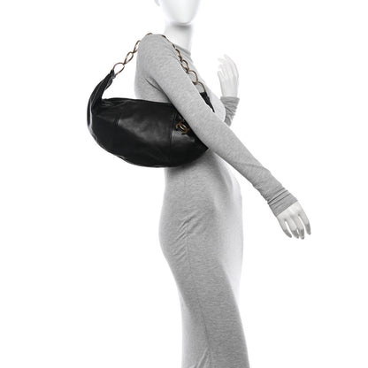 Chanel Lambskin Small Chain Hobo Black 2 of 10
