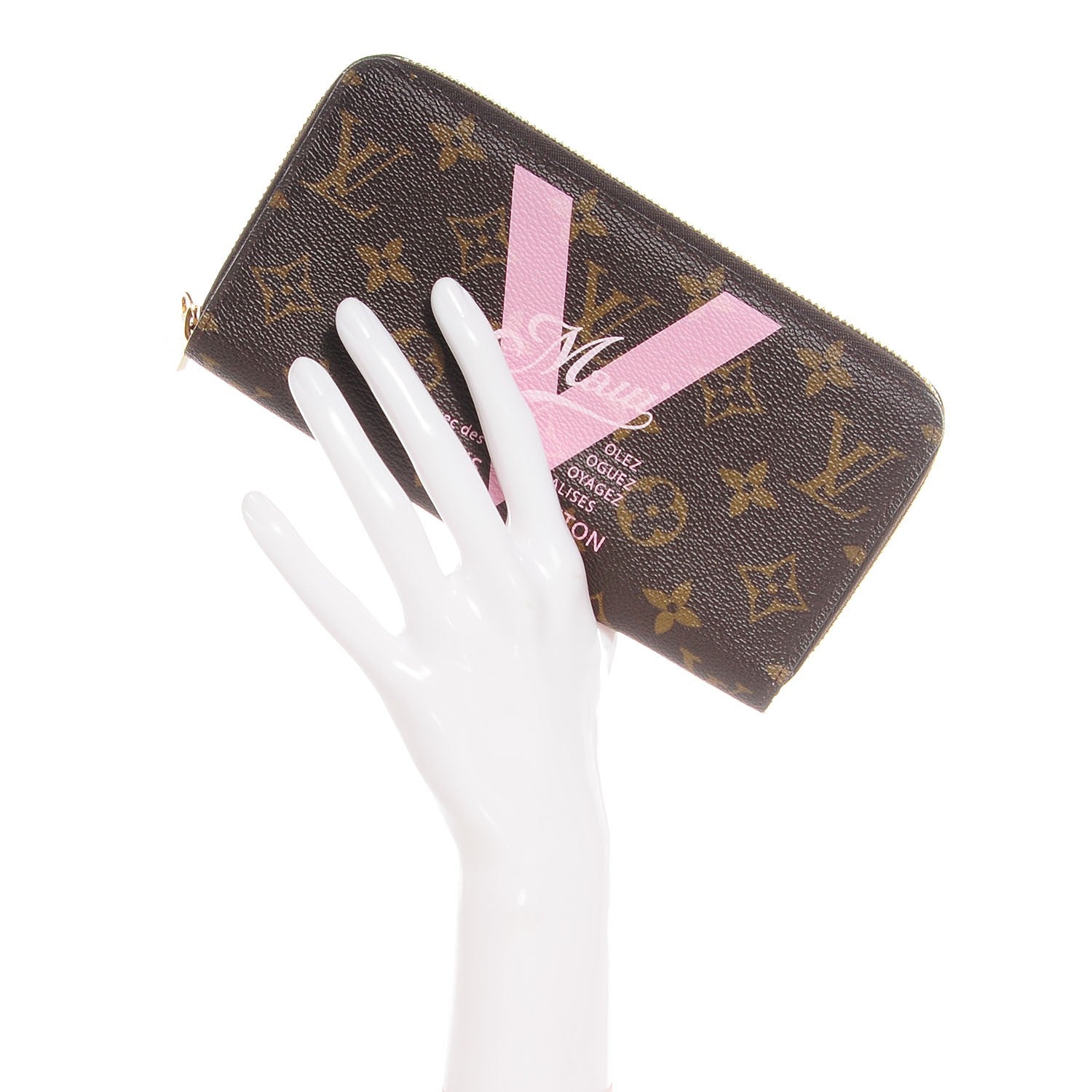 Louis Vuitton Monogram Maui V Zippy Wallet Rose Ballerine 2 of 7