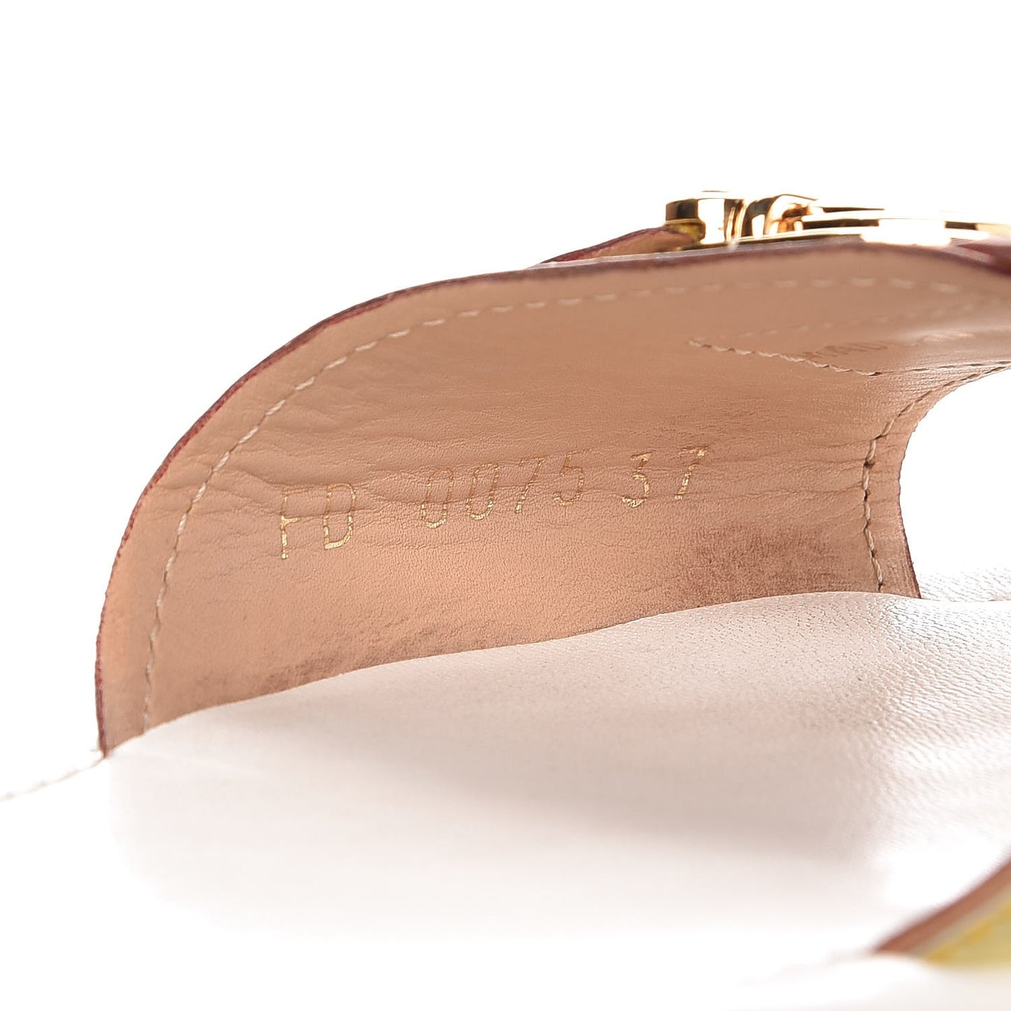 Patent Slide Sandal 37 Ivory
