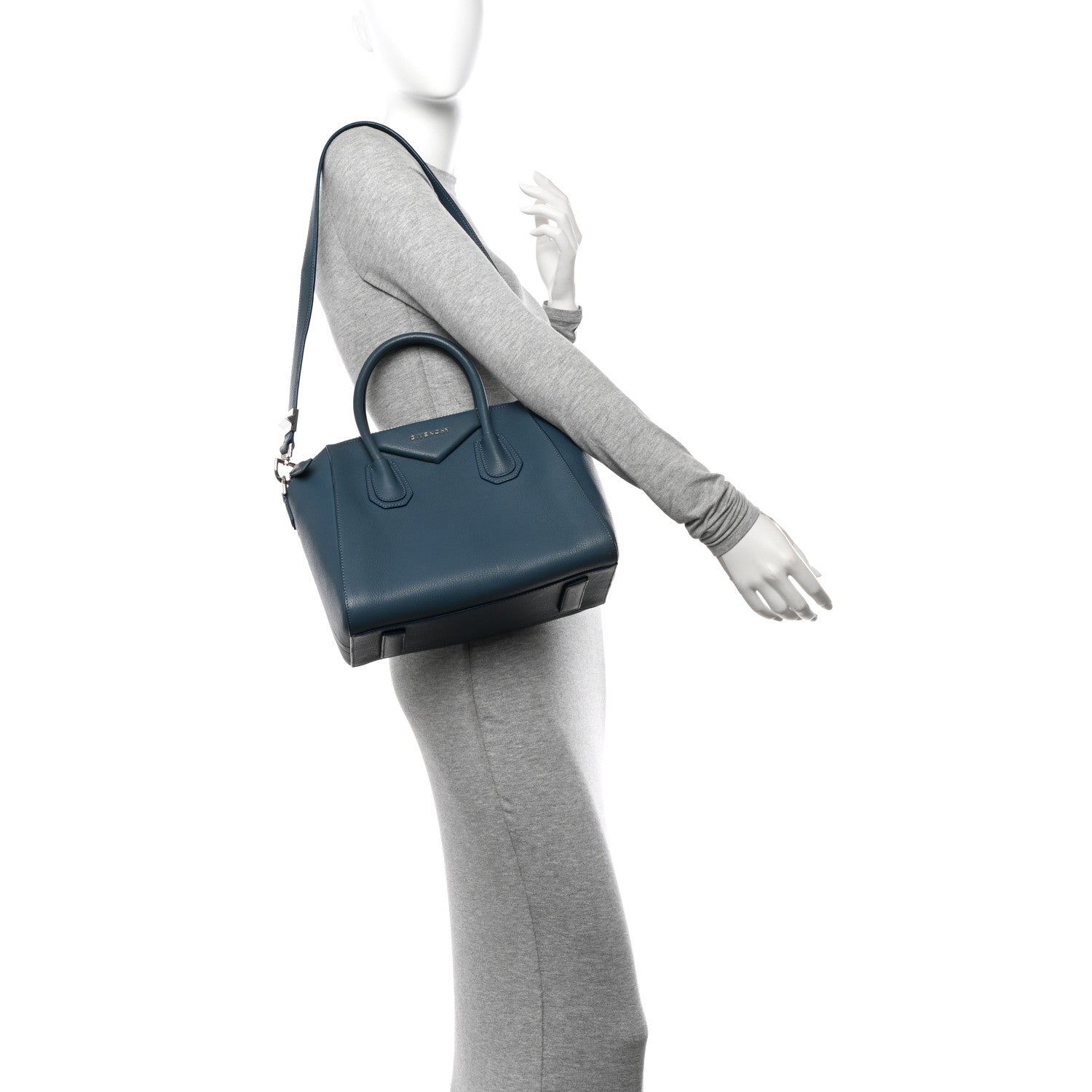 Givenchy Sugar Goatskin Small Antigona Oil Blue 2 of 14