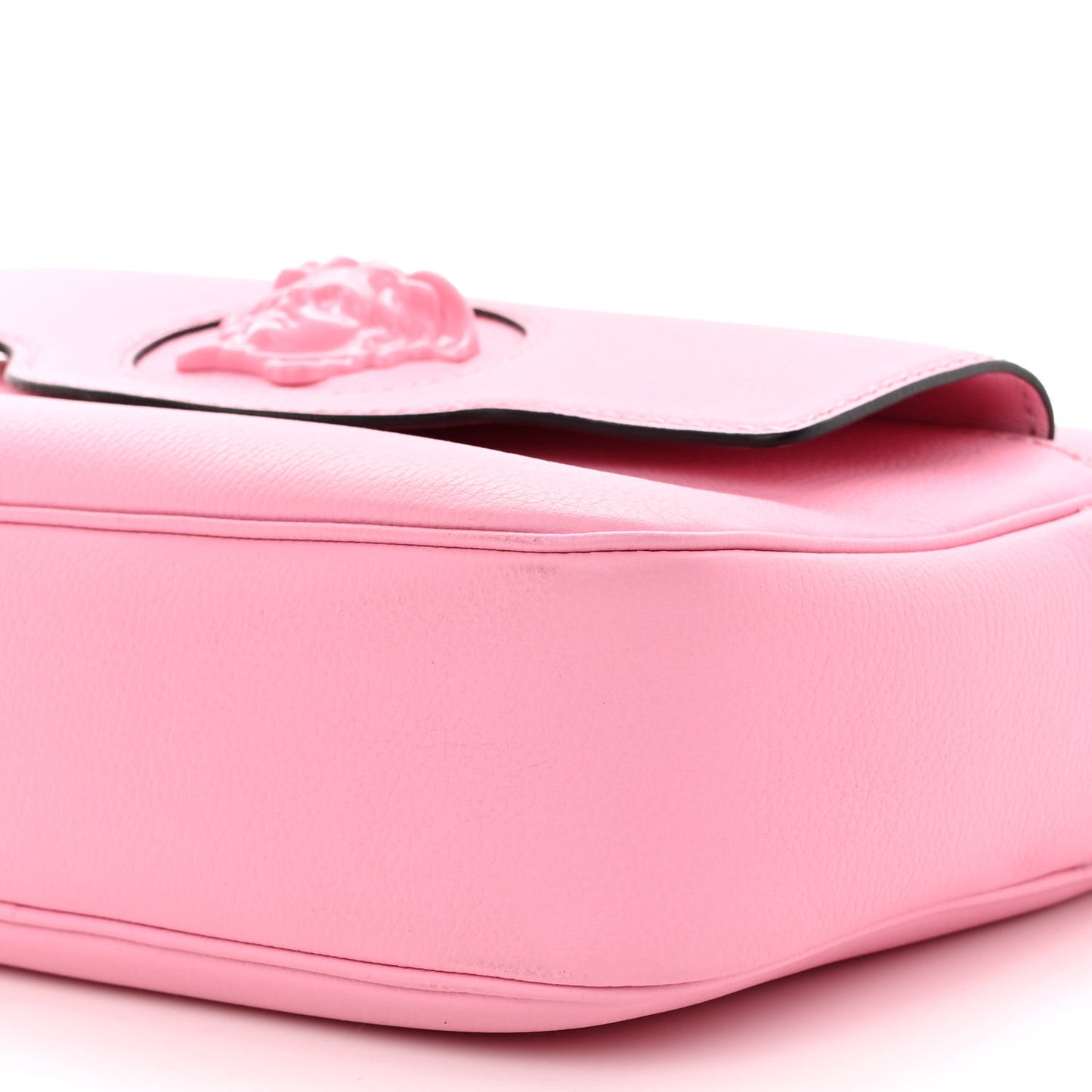 Grained Calfskin Medusa Camera Bag Pink