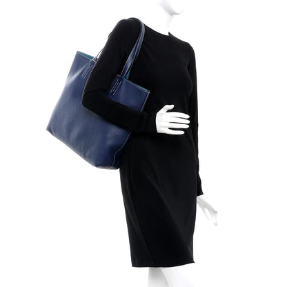 Hermes Taurillon Clemence Double Sens 36 Reversible Tote Bleu Sapphire Izmir 2 of 20