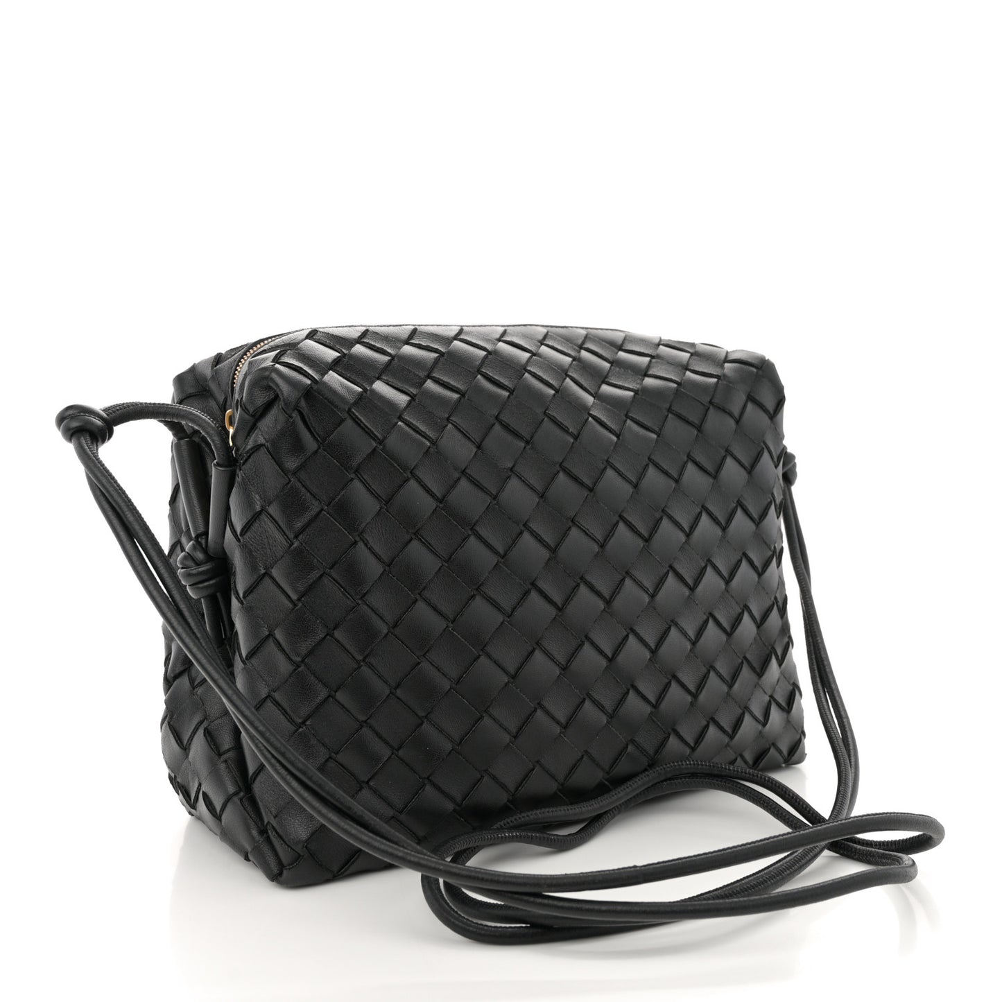 Nappa Intrecciato Medium Loop Camera Bag Black