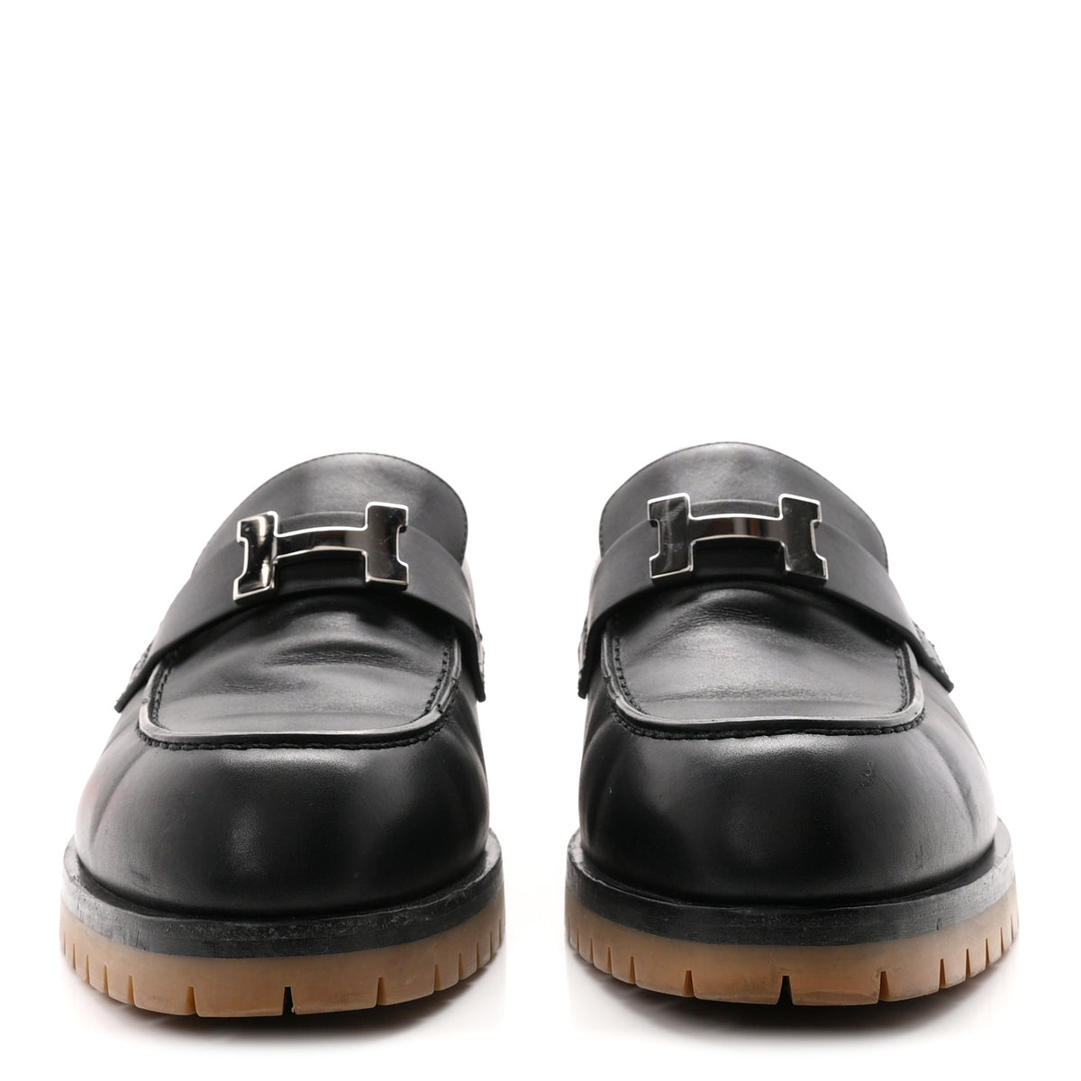 Calfskin Womens Faubourg Loafers 40 Black
