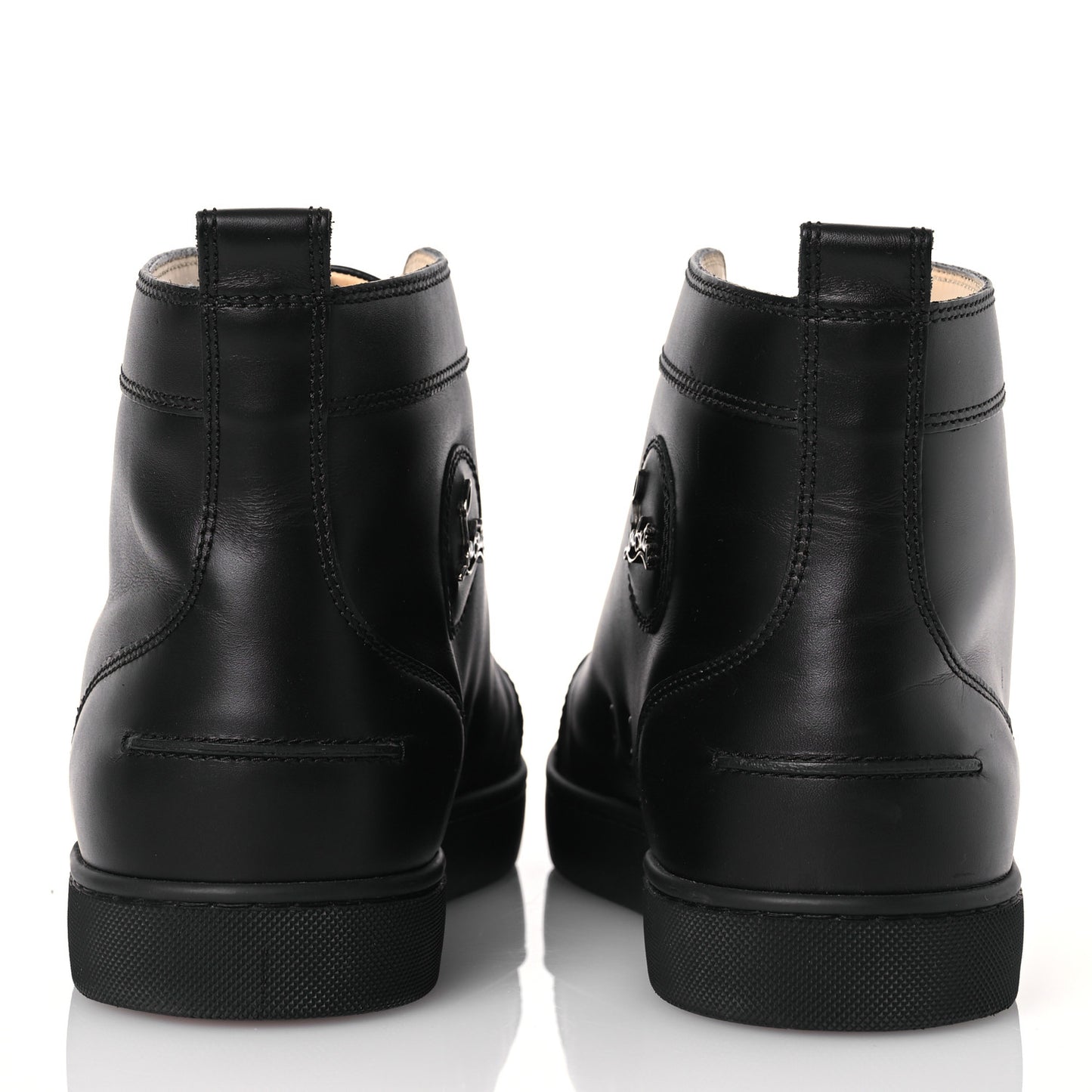 Calfskin Mens Louis High Top Sneakers 46 Black
