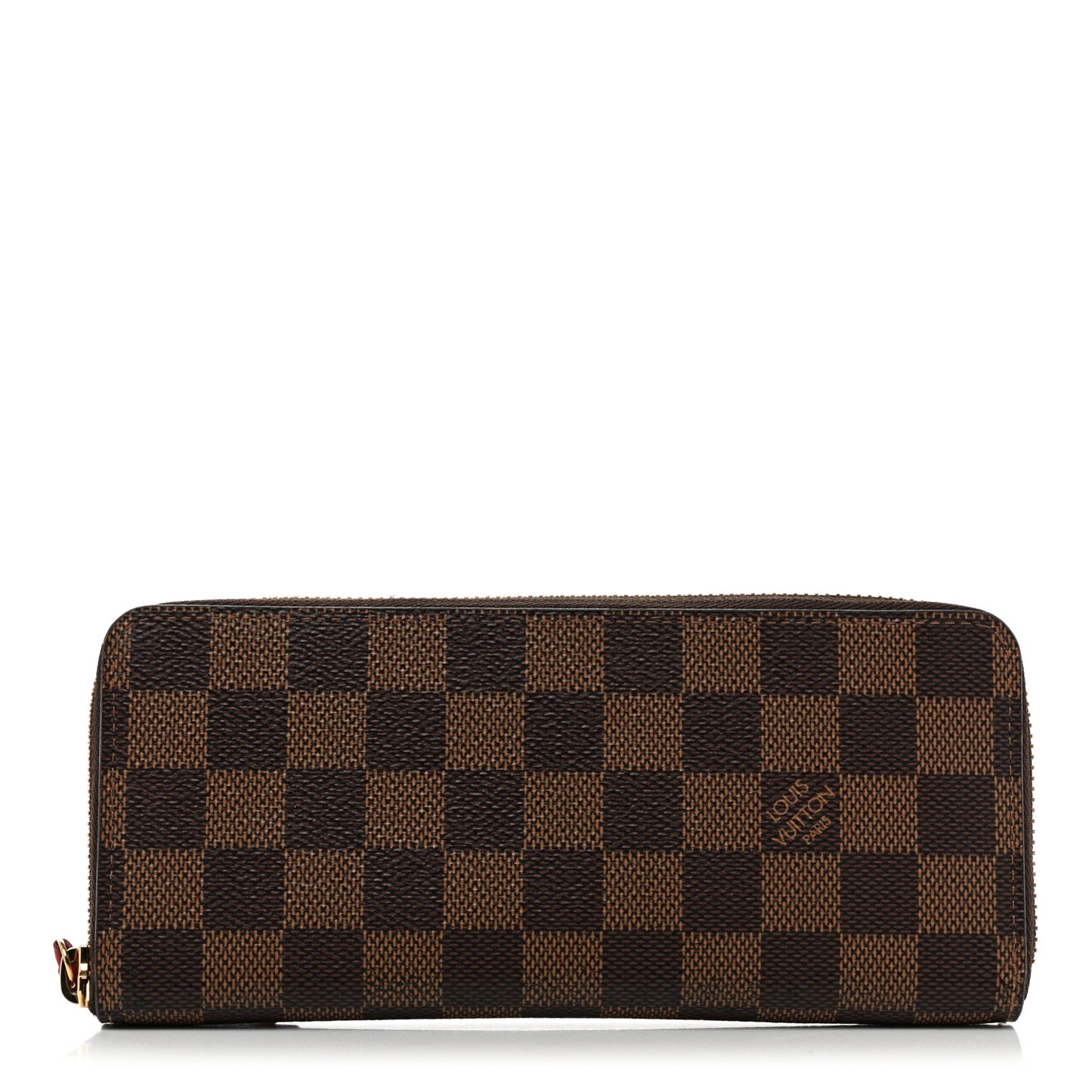 Damier Ebene Clemence Wallet Cherry