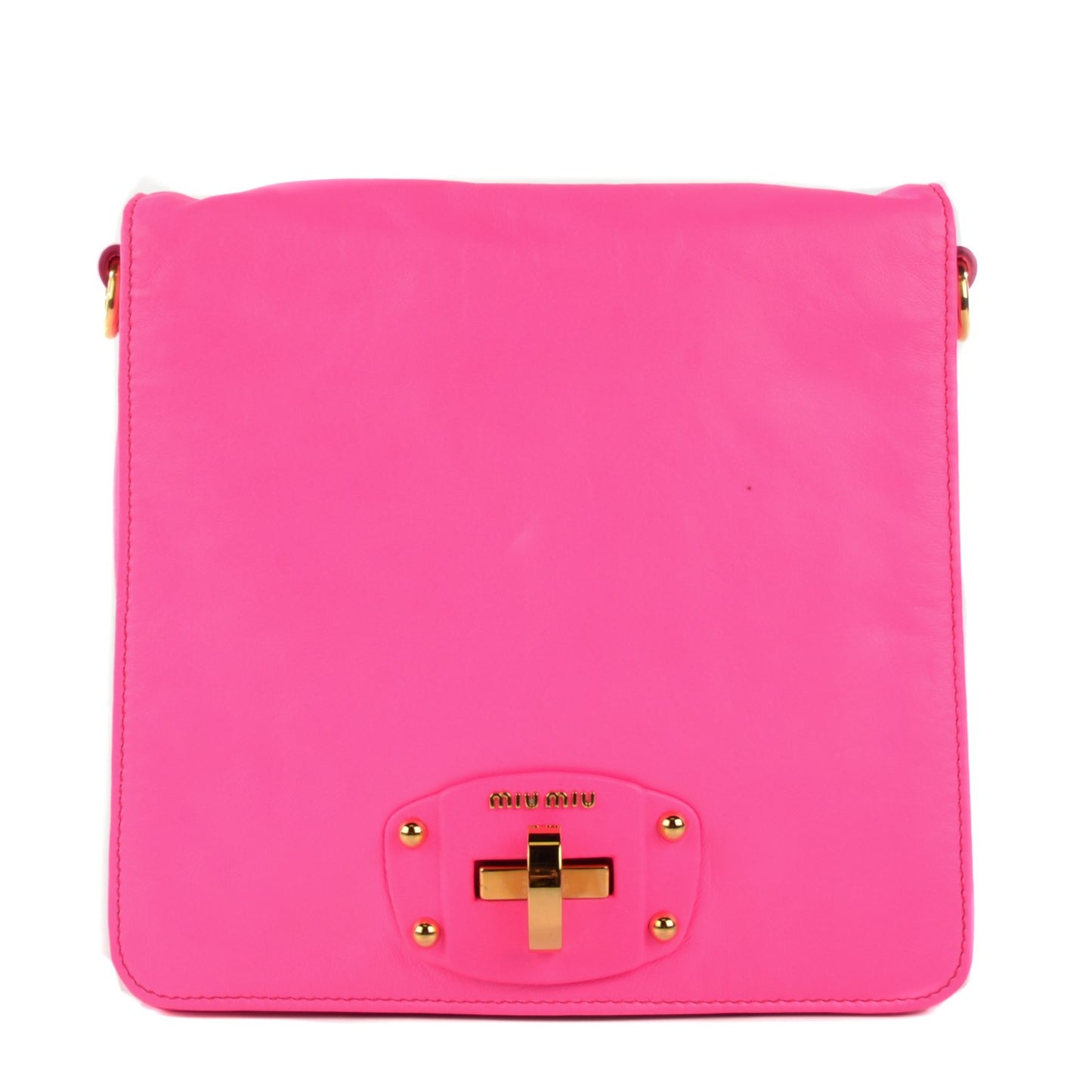 Nappa Twist Lock Crossbody Pink