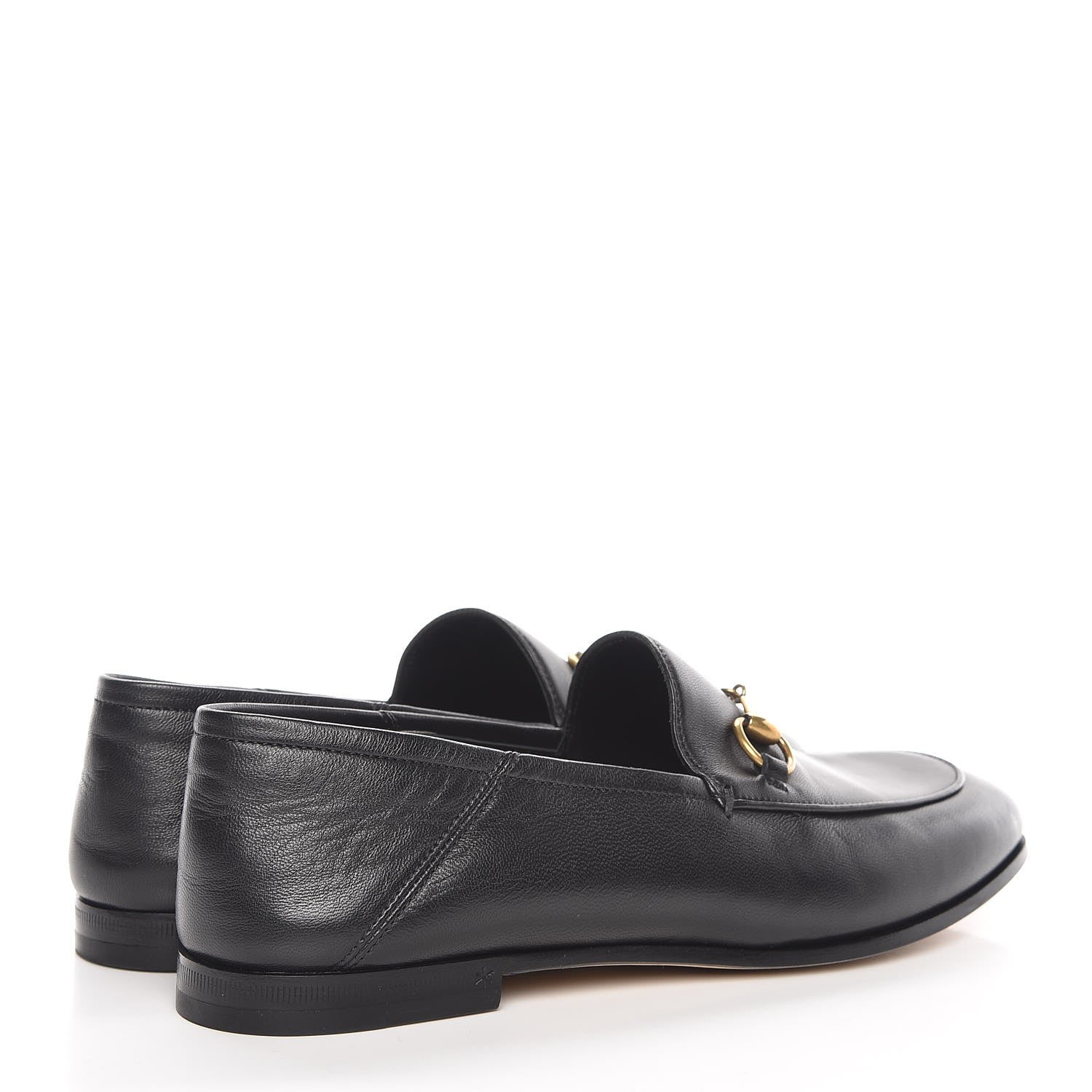 Gucci Lambskin Womens Brixton Horsebit Loafers 36.5 Black 12 of 18
