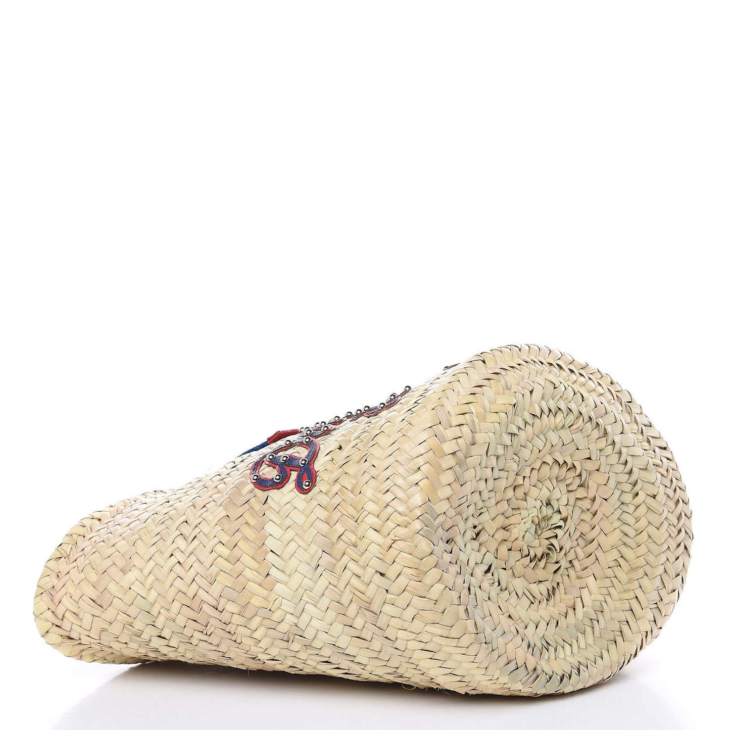Woven Raffia Kendra Logo Tote Multicolor