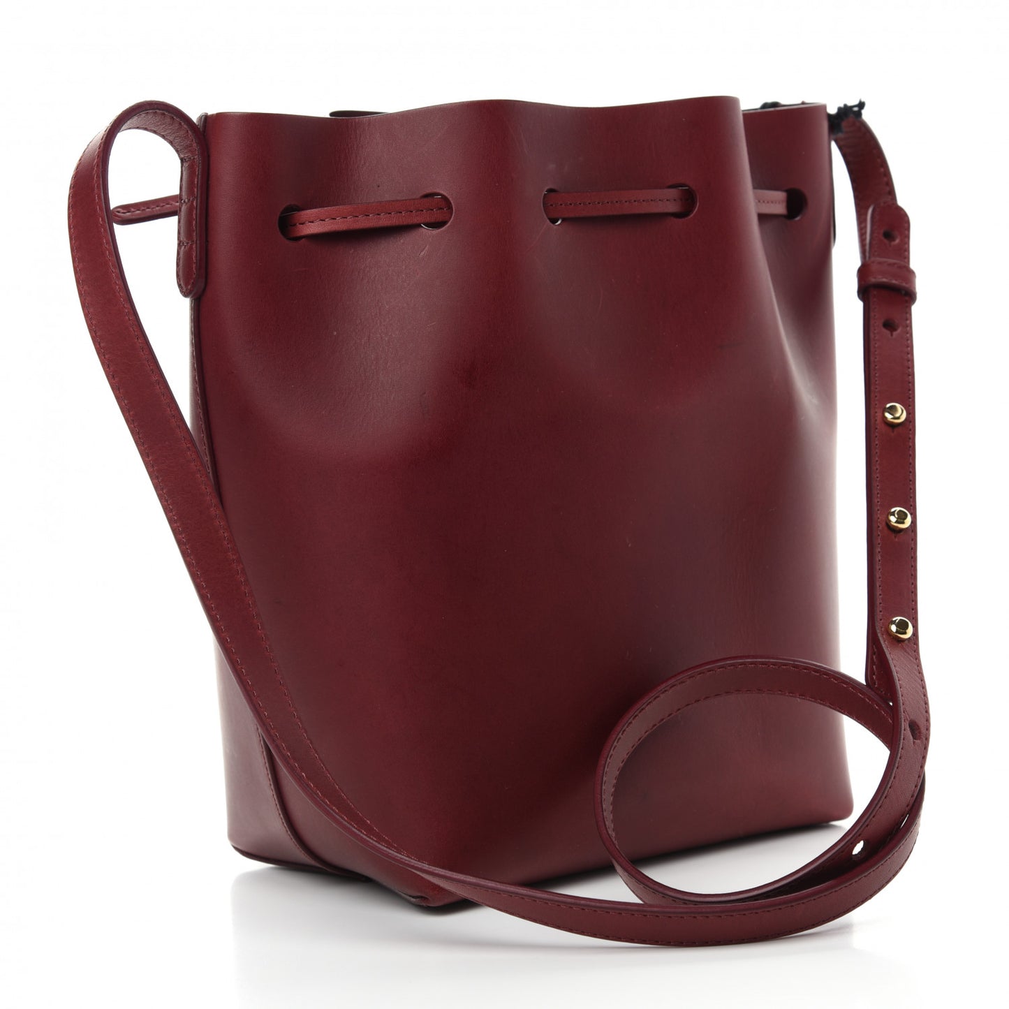 Calfskin Mini Bucket Bag Bordeaux