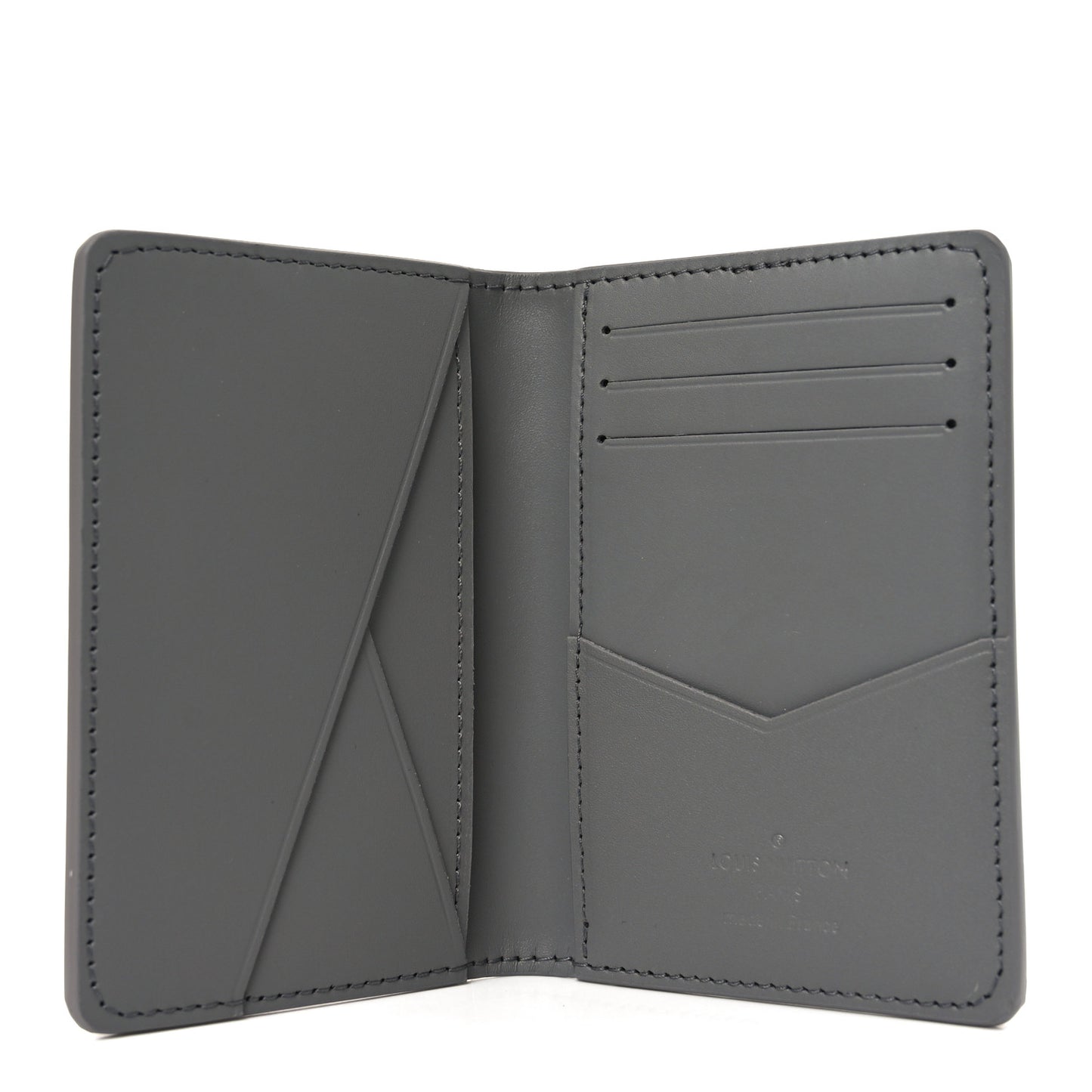 Calfskin Monogram Shadow Pocket Organizer Antarctic Grey