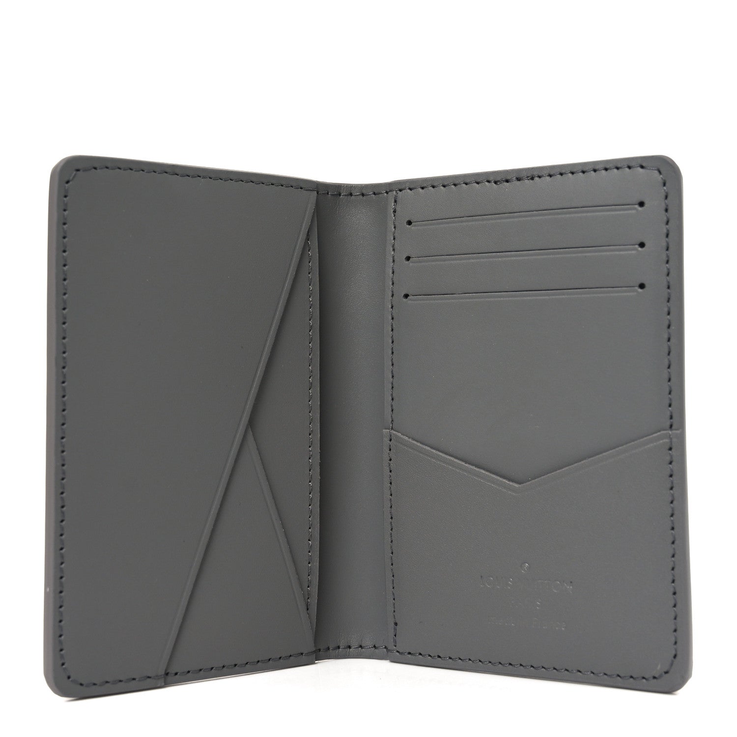 Louis Vuitton Calfskin Monogram Shadow Pocket Organizer Antarctic Grey 5 of 7