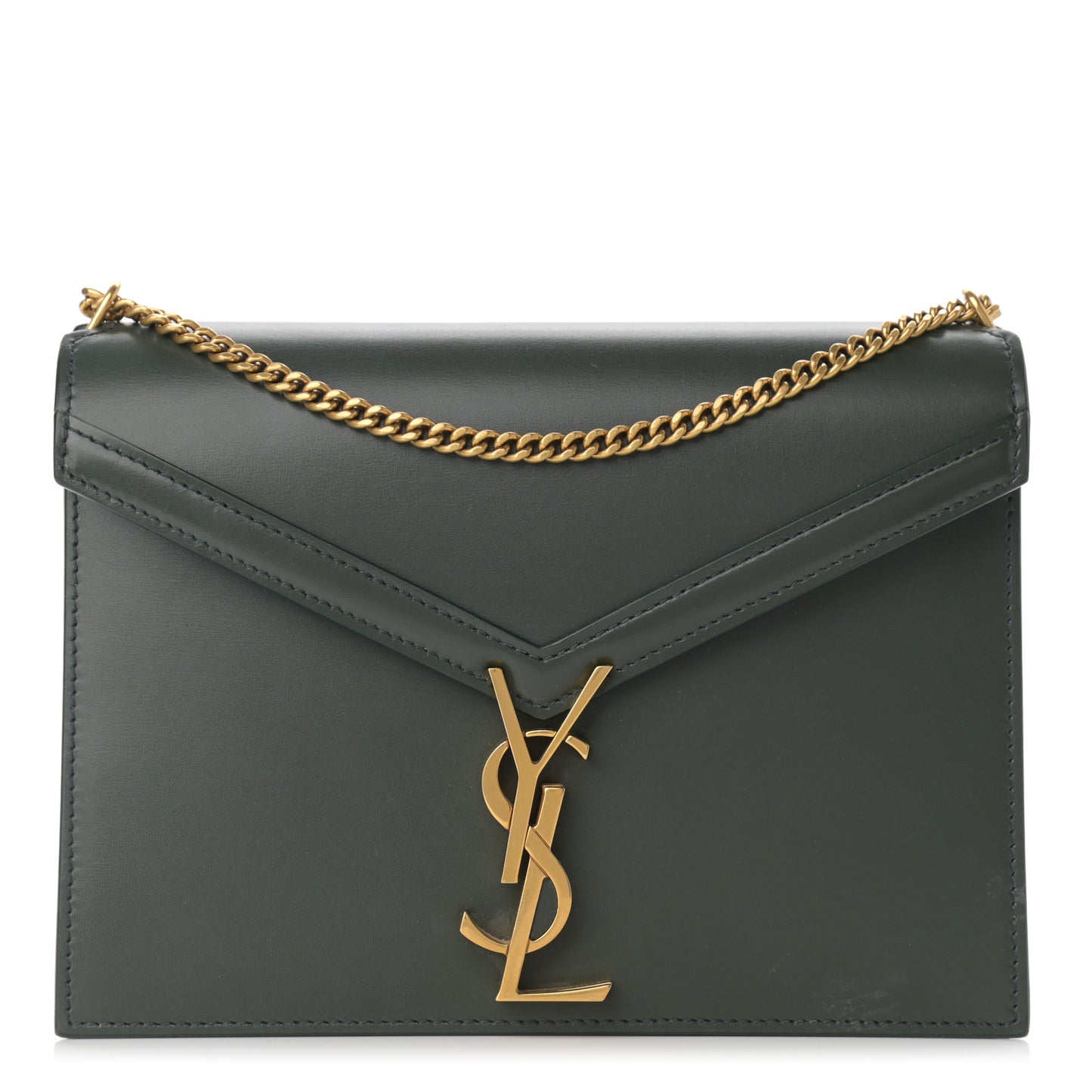Smooth Calfskin Monogram Cassandra Clasp Bag Dark Green