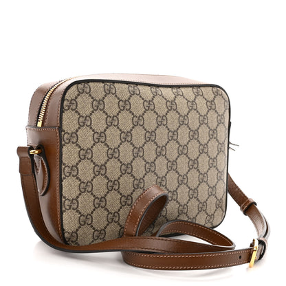 Gucci GG Supreme Monogram Small Horsebit 1955 Shoulder Bag Beige Brown Sugar 3 of 11