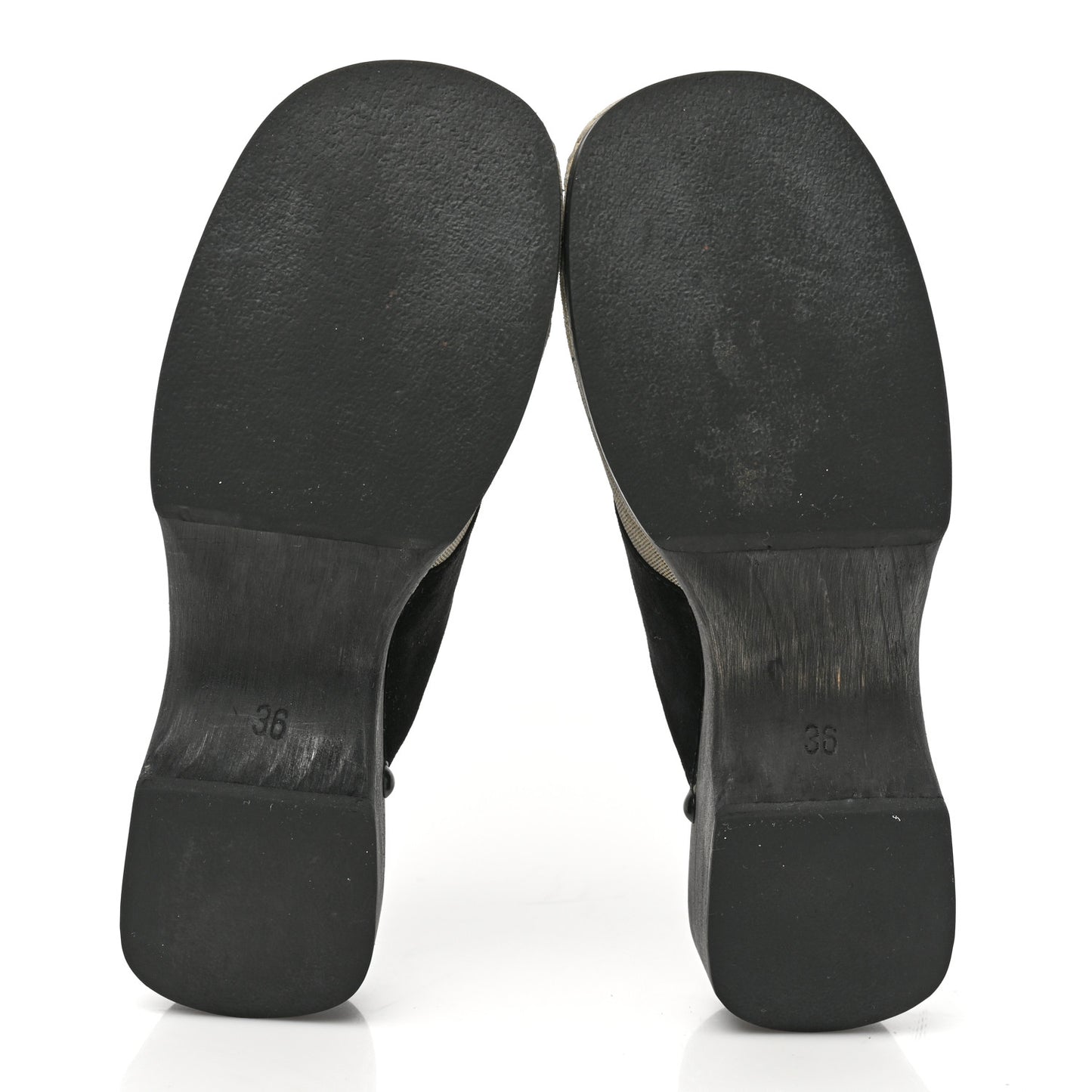Suede CC Clogs 36 Beige Black