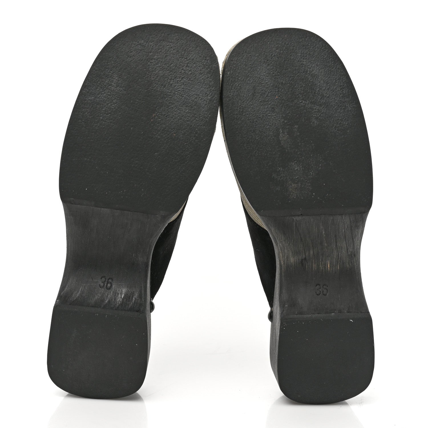Chanel Suede CC Clogs 36 Beige Black 5 of 7