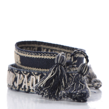 Christian Dior Woven Cotton J'Adior Friendship Bracelet Set Navy 4 of 5