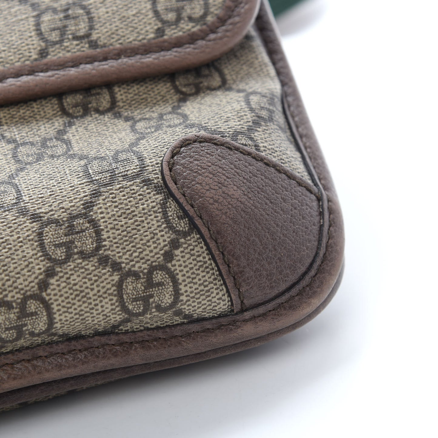 GG Supreme Monogram Web Small Neo Vintage Double Flap Messenger Bag Beige New Acero